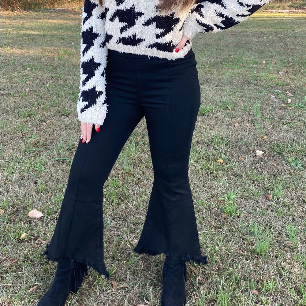Cello Fringe Flare Pants